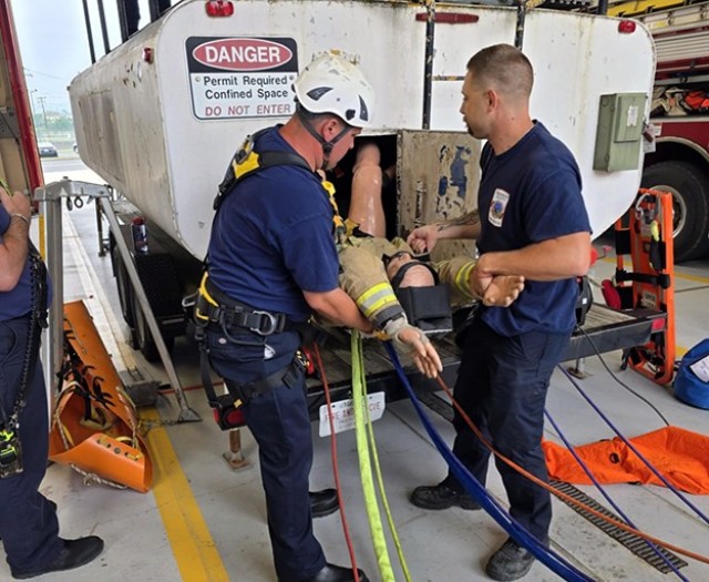 Fort Detrick Fire & Emergency Services participated in an intensive Confined Space Rescue Technician course, significantly expanding the specialized capabilities of first responders who protect vital military assets.