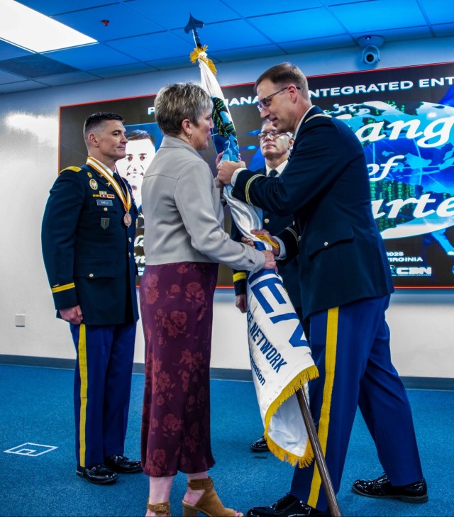 Project Manager Integrated Enterprise Network holds change of charter and retirement ceremonies