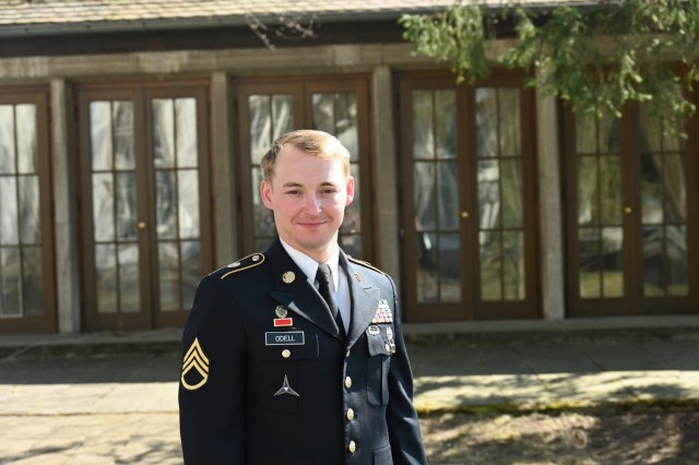 Portrait shot of SSG Ethen O'Dell from USAG Wiesbaden, who competed in the Best Warrior Competition 2025 in Stuttgart.