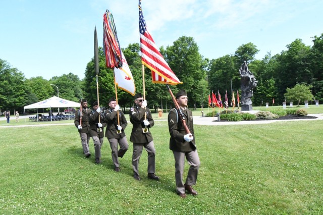 Dozens of 10th Mountain Division (LI) Soldiers set up and rehearse the Annual Remembrance Ceremony in Memorial Park, which includes a color guard, wreath-laying, and a three-volley salute firing party. The ceremony honors the service and...
