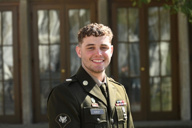 Portrait shot of SPC Tyler Shiflet, from USAG Stuttgart, who competed in the Best Warrior Competition 2025 in Stuttgart.