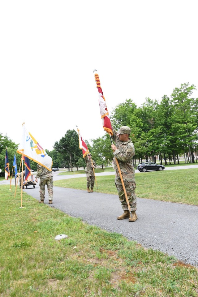 Preparations are made in Memorial Park ahead of the Annual Remembrance Ceremony and the Gold Star Family Welcome on June 25, as Soldiers with 1st Brigade Combat Team, the 10th Mountain Division (LI) Commandant’s Office and 10th Mountain Division...