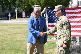 Re-enlistment of Staff Sgt. James McGuire on June 30, 2025, at Panzer Kaserne.