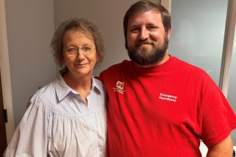 Family time helps mother and son’s deployment for hurricane relief mission feel more like home