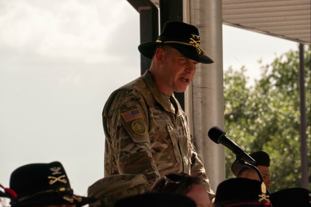 1st Cavalry Division Conducts Retreat Ceremony