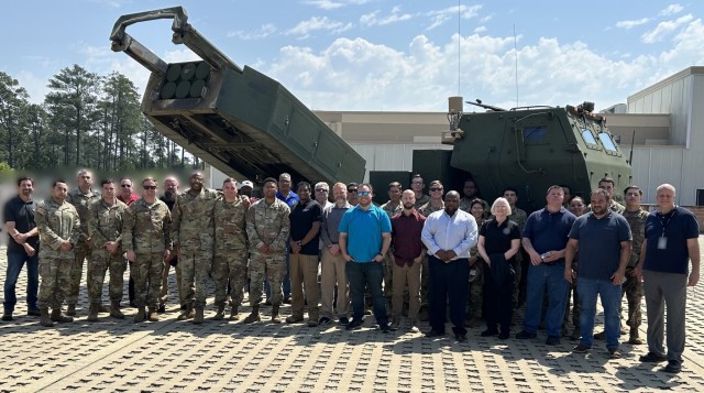 Soldiers from 18th Field Artillery Brigade (FAB), 82nd Airborne Division, 18th Airborne Corps, engineers from PEO C3N, and members from DEVCOM Armaments Center and the Army Capability Manager Fires Cells Targeting, gathered after the successful...