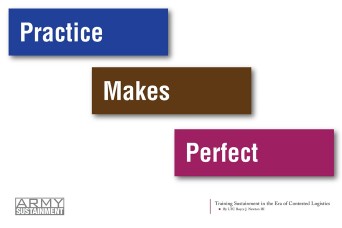 Practice Makes Perfect: Training Sustainment in the Era of Contested Logistics