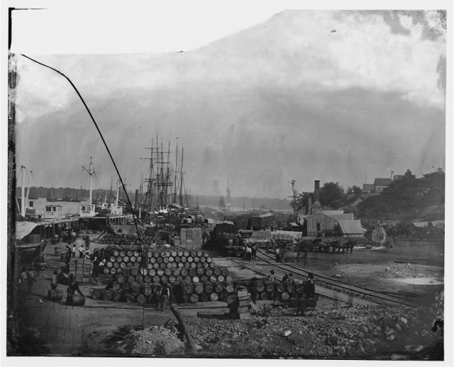 City Point Landing, Virginia, 1864-1865. Main supply point for Petersburg Campaign 1864-1865.