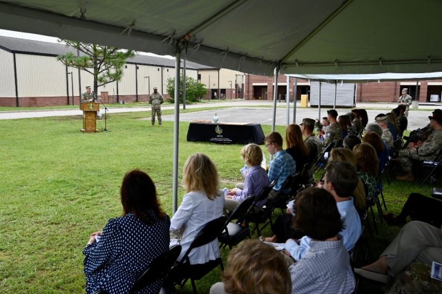 U.S. Army Security Assistance Command’s Brig. Gen. Allen Pepper hosts the U.S. Army Security Assistance Training Management Organization change of command ceremony at Fort Bragg, N.C., July 11, 2025, welcoming its incoming Col. Thomas Melton...