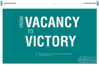 From Vacancy to Victory: Addressing Command Vacancies in the Army Reserve