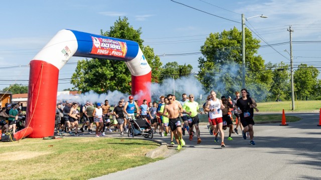 Over 300 individuals participate in the Freedom Days 5K fun run at Fort Knox, Kentucky, July 12, 2025.