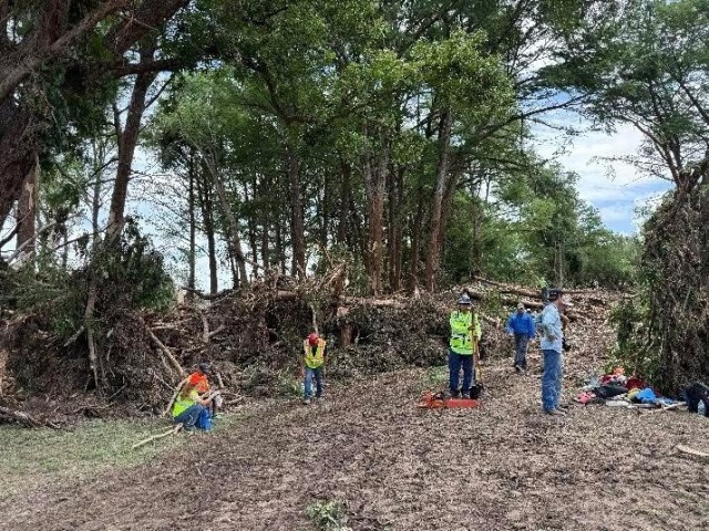 U.S Army Lt. Emily Ake along with local residents and agencies provide assistance to the victims of Kerrville, Texas