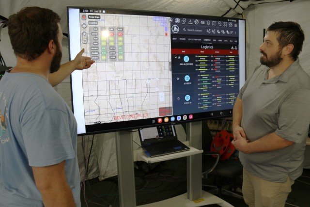 C5ISR Center personnel research the Operational Energy Data Bridge program at Aberdeen Proving Ground, Maryland, in July 2025.