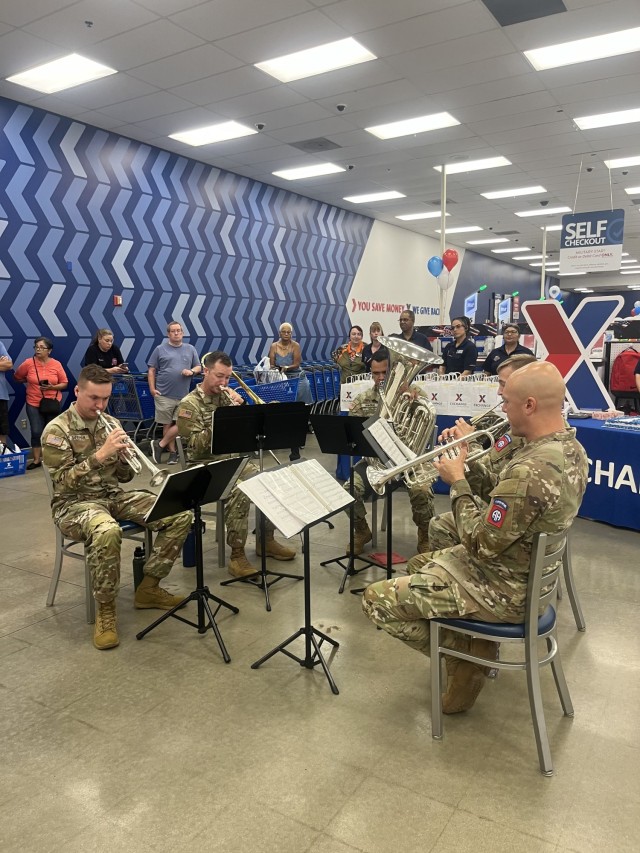 The 82nd Airborne Division Band performing at the Exchange&#39;s 130th Anniversary Bash.