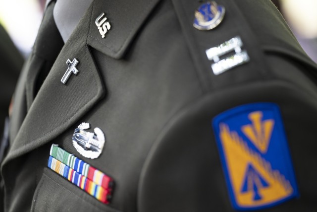 Representatives from across the U.S. Army Chaplains Corps attend an event at Chaplains Hill at Arlington National Cemetery, Arlington, Virginia, Friday, July 25, 2025. This was one of three events on that day at ANC and Joint Base Myer-Henderson...