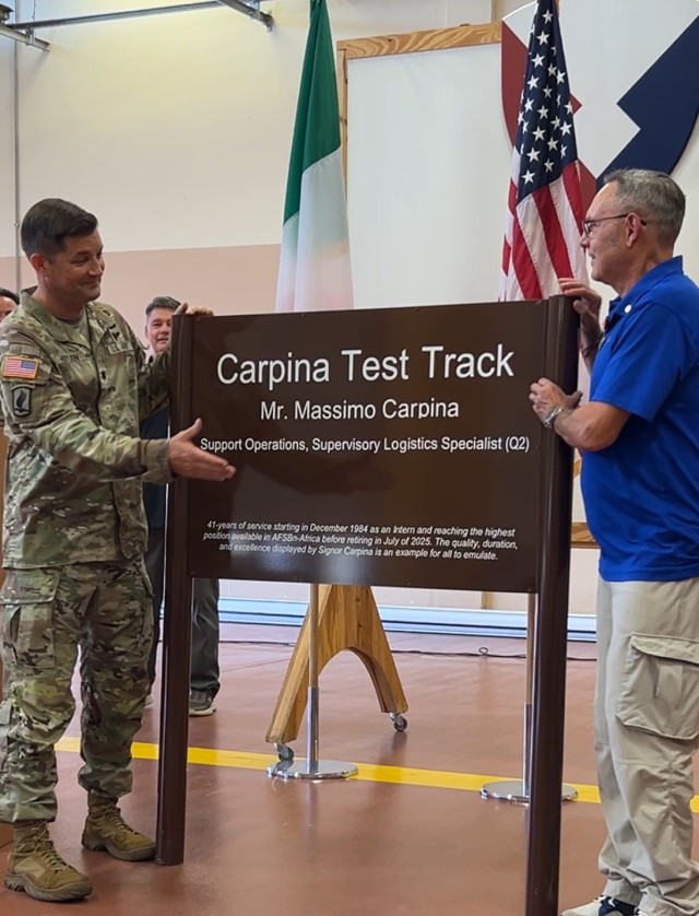 Camp Darby Test Track Named for Massimo Carpina