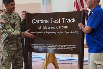 Camp Darby Test Track Named for Massimo Carpina