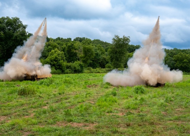 Australian soldiers at Fort Leonard Wood learn how to use Mine Clearing Line Charges launch rockets from Assault Breaching Vehicles July 31 at Training Area 401.