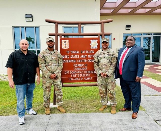 Darryl Gettis, Functional CIR Team Lead and CIR for Hawaii, Japan, Korea and Guam, and KMI Operating Account Managers for the Network Enterprise Center – Okinawa after a CIR Assistance Visit.