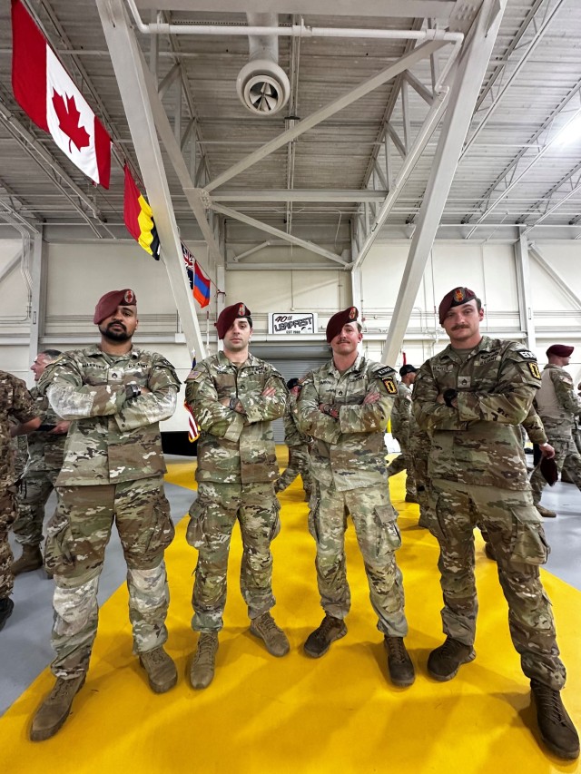 (From the left) Staff Sgt. Braxton Marbury, Staff Sgt. Jorden Cook, Staff Sgt. Davis Travin and Staff Sgt. James Bennett