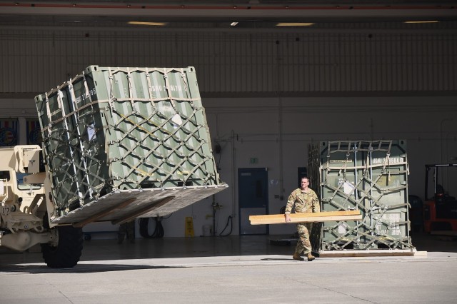 U.S. Army National Guard Soldiers from 1st Battalion 168th General Support Aviation Regiment assist in UH-60 Black Hawk helicopter load up in support of Enduring Partners at Joint Base Lewis-McChord, Wash., August 13, 2025. Enduring Partners 2025...