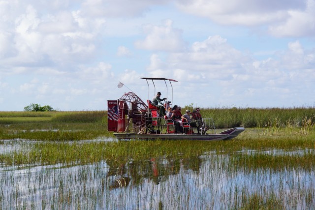 A park ranger from the Everglades National Park provides Brig. Gen. Zachary Miller, U.S. Army Corps of Engineers South Atlantic Division commander, Jacksonville District commander, Col. Brandon Bowman, Command Sgt. Maj. Derrick Braud and his staff...