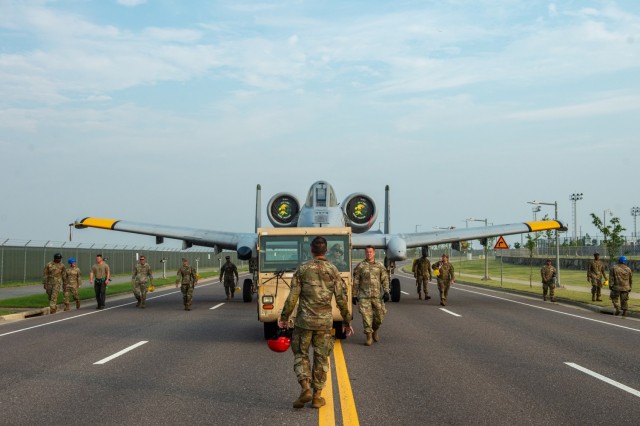 A-10 Thunderbolt II Traffic Circle Installation