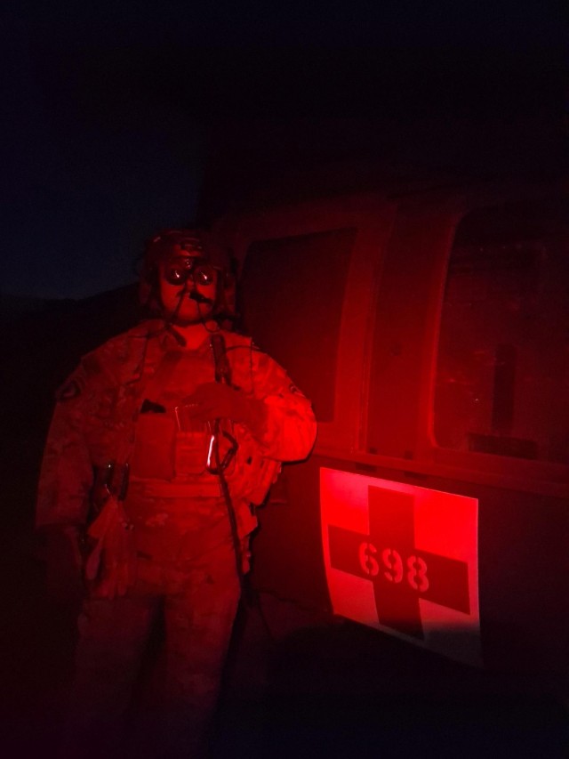 Soldiers conduct test flights of the Binocular Night Vision Device-Fused during a night mission. The BNVD-F integrates both image intensifiers and a thermal imaging sensor. Combining the power of thermal imaging with traditional night vision...