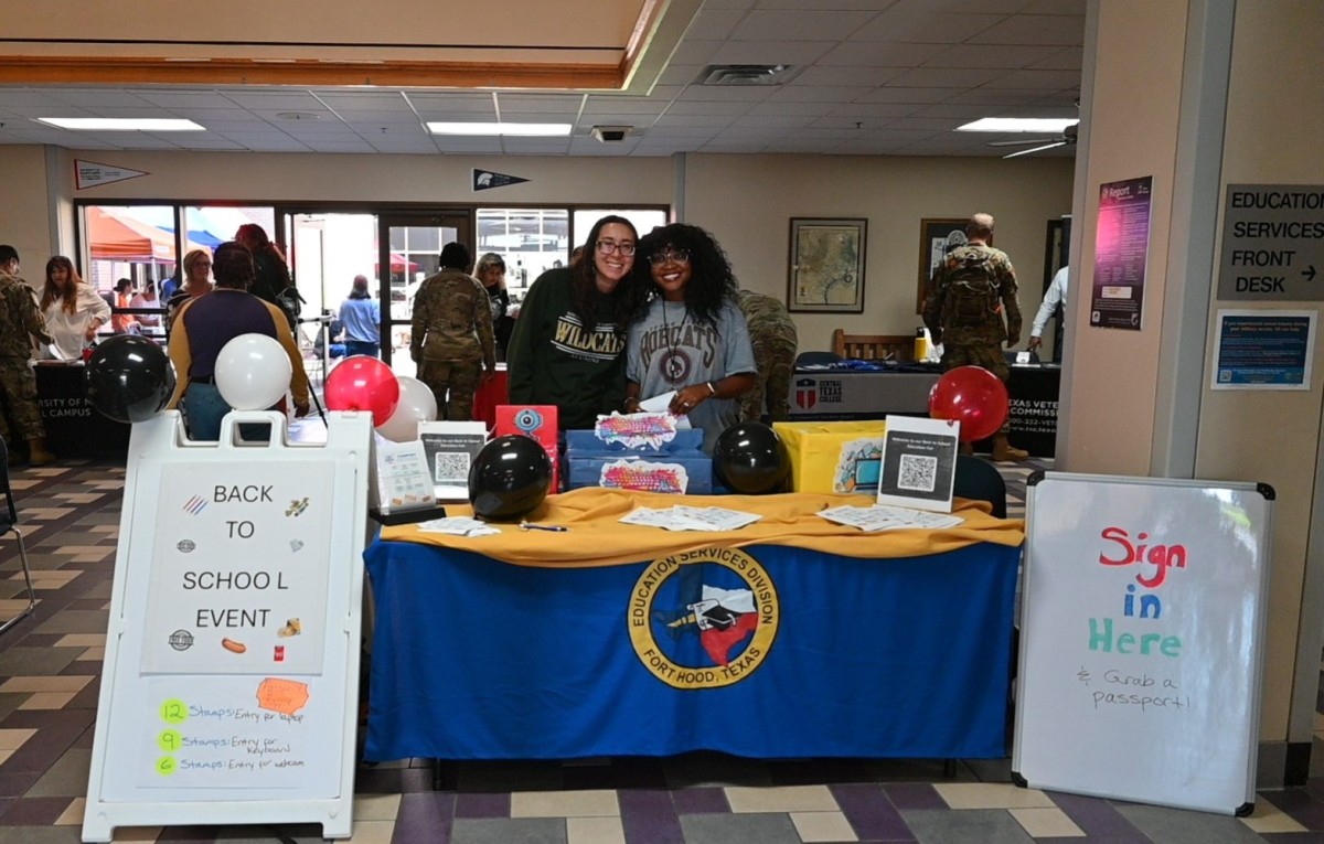 ESD kicks off new school year, promotes higher education at Back-to-School Bash at Fort Hood