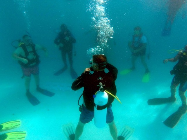 PICATINNY ARSENAL, N.J. - Students enrolled in the Open Water Diver certification course received instruction from Mark Gandy, a certified scuba diver, professional divemaster, and professional scuba instructor.