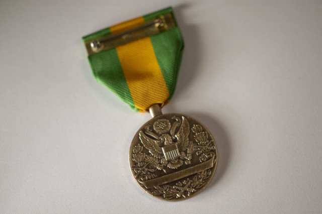 The Mexican Border Defense Medal is pictured at the Pentagon, Aug. 20, 2025. The medal will be awarded to service members deployed to the U.S. international border with Mexico for Defense Department support to U.S. Customs and Border Protection.