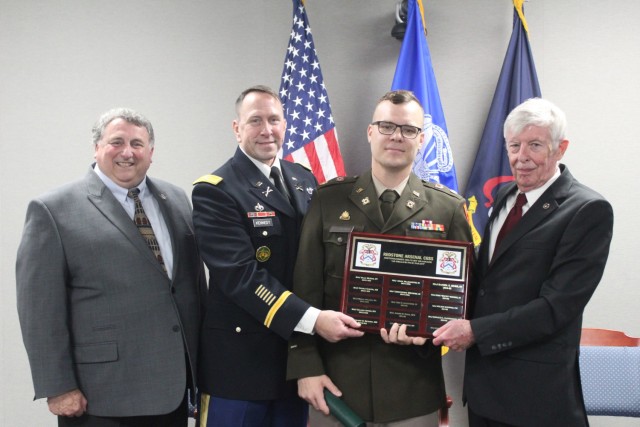 Maj. Sean Fitzpatrick, a force management officer for the 377th Theater Sustainment Command at Belle Chasse, La., is recognized as the distinguished honor graduate at the staff officer course graduation Aug. 20 at the Command and General Staff...
