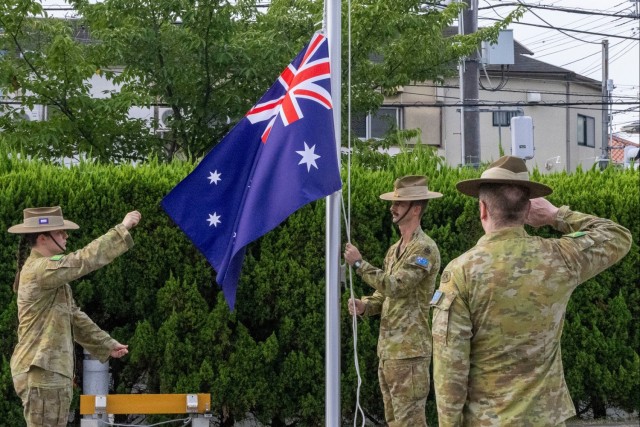 Yama Sakura 89 Ceremonial Flag Raising