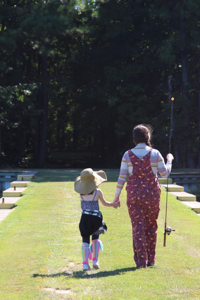 Families at the Fort Bragg EFMP Family Fishing Day on Aug. 29.