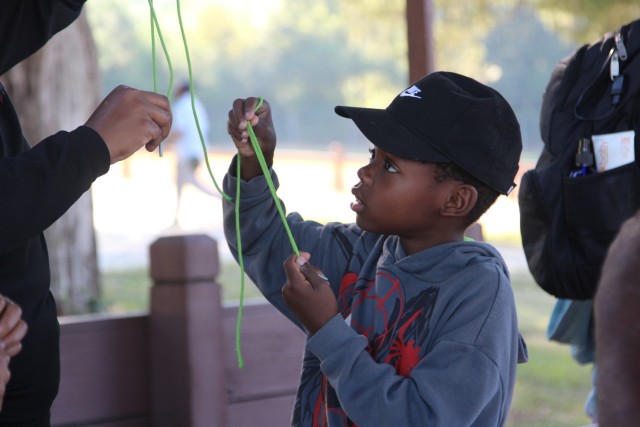 Families at the Fort Bragg EFMP Family Fishing Day on Aug. 29.