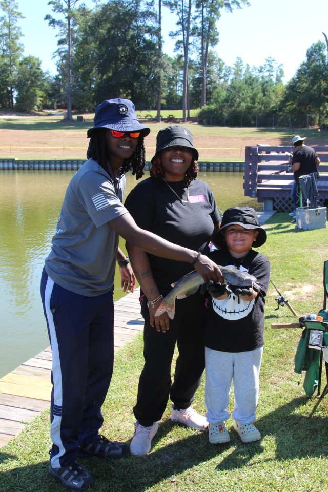 Families at the Fort Bragg EFMP Family Fishing Day on Aug. 29.