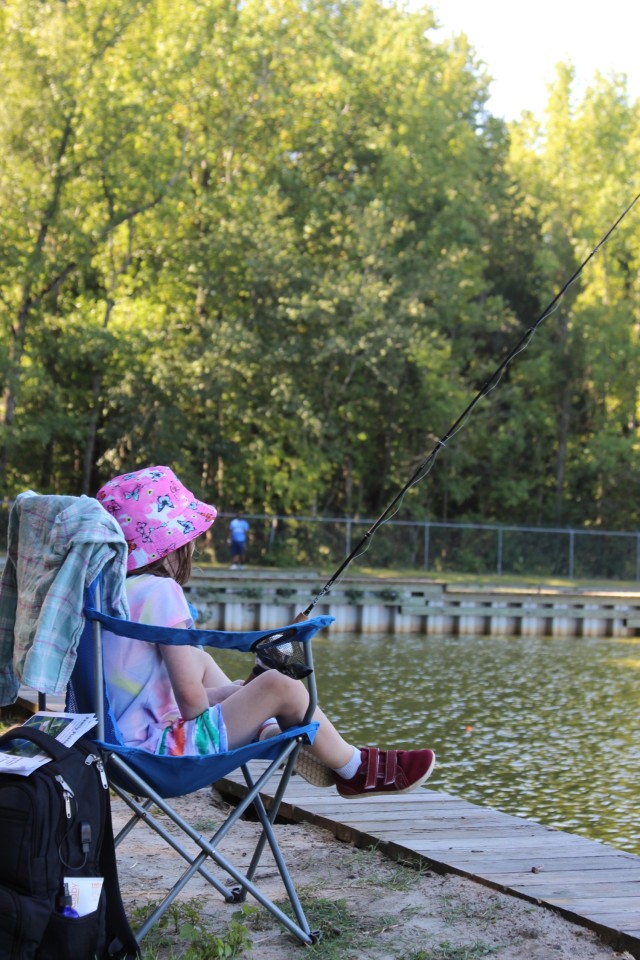 Families at the Fort Bragg EFMP Family Fishing Day on Aug. 29.