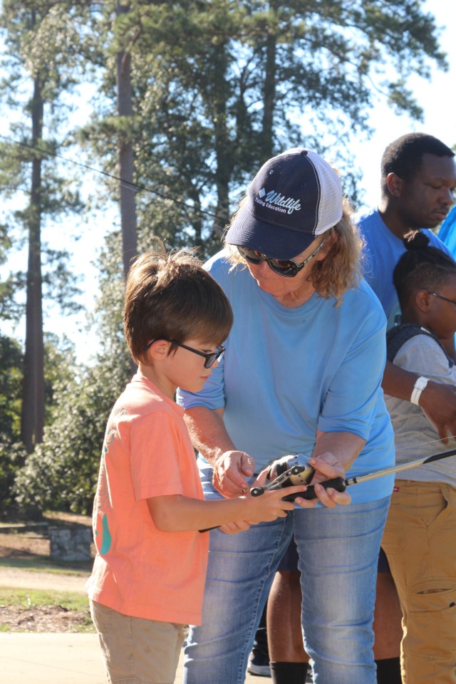 Families at the Fort Bragg EFMP Family Fishing Day on Aug. 29.