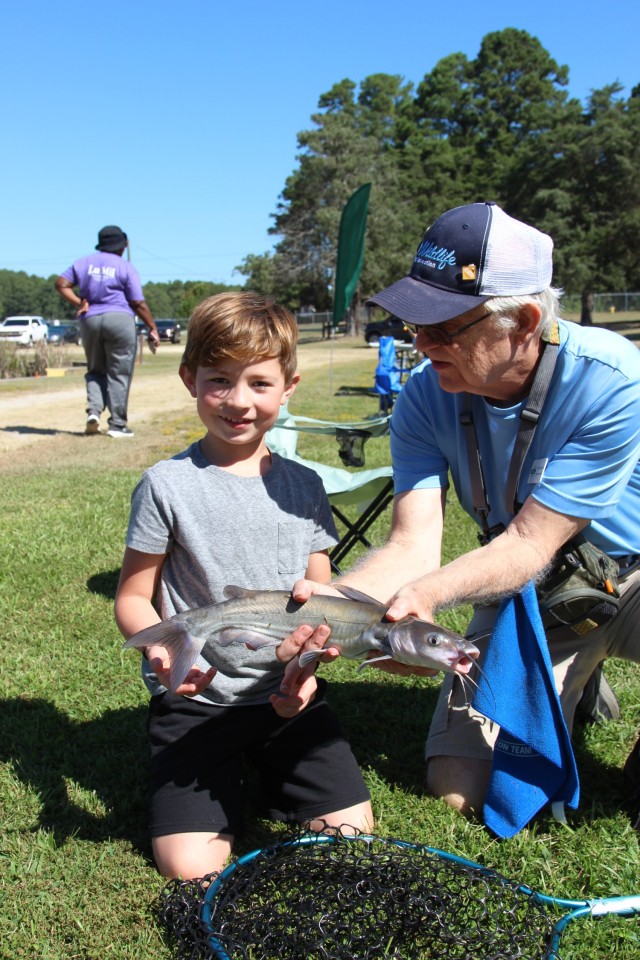 Families at the Fort Bragg EFMP Family Fishing Day on Aug. 29.