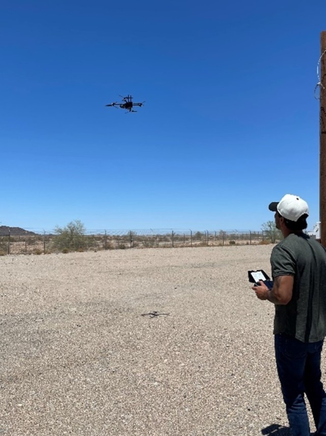 The Instrumentation Division’s Ruben Hernandez and Jaime Coronado (pictured) are Yuma Test Center’s certified drone operators within the Engineering Support Branch. YTC is now using the Small Unmanned Aircraft Systems to collect a bird’s eye...