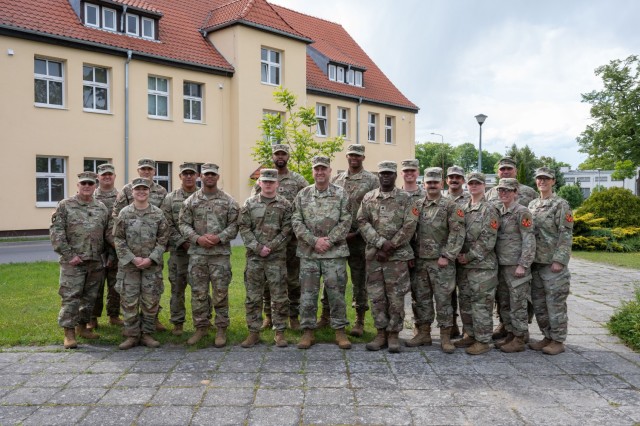U.S. Air Force Maj. Gen. Gary Keefe, the Adjutant General of the Massachusetts National Guard (MANG), and senior leaders from the 164th Transportation Battalion visit the 1060th Transportation Company (TC) and their team during their deployment in...