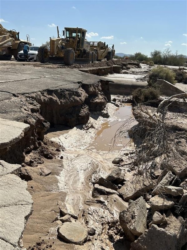 U.S. Army Yuma Proving (YPG) was inundated by a major monsoon in the overnight hours of Sept. 4, 2025. Some areas of the post received more than two inches of rain and were buffeted by 60 mile per hour wind gusts over the course of about an hour....