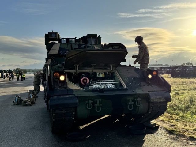 Over 100 Bradleys from 405th AFSB, TLSC-E issued to Cavalry Soldiers for Poland rotation