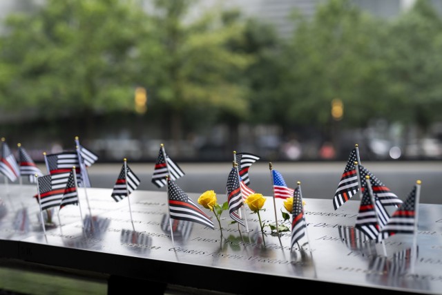 NEW YORK (September 11, 2023) Homeland Security Secretary Alejandro Mayorkas attends the 9/11 Anniversary Remembrance Ceremony at Ground Zero in New York City, New York. This year marks the 22nd anniversary of the terrorist attacks on the World...