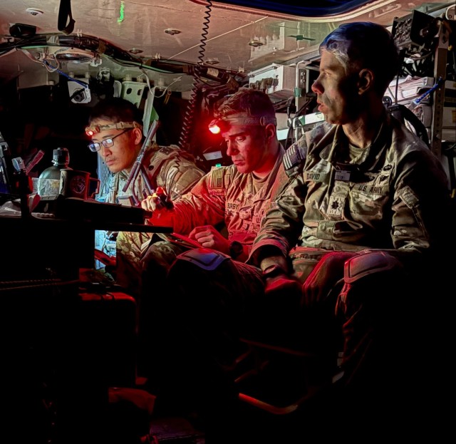 1/2CR Conduct Night Command Post Operations at Saber Junction 25