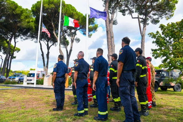 The military community of Camp Darby holds an annual 9/11 memorial ceremony to pay tribute to the victims of the terrorist attack on September 11, 2001.