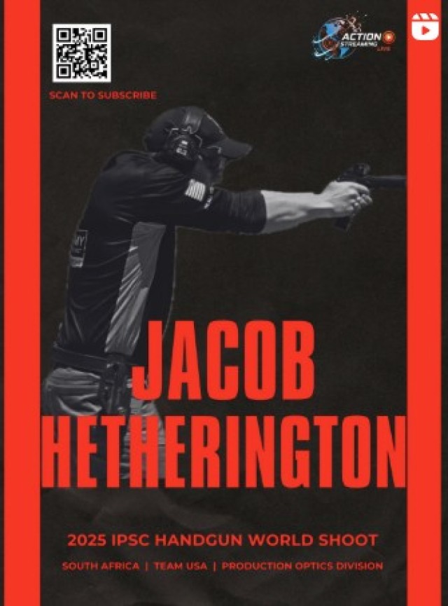 Staff Sgt. Jacob Hetherington will compete at the 2025 International Practical Shooting Confederation World Shoot Handgun Championships in South Africa September 22-27. Hetherington is an instructor/competitive shooter with the U.S. Army...