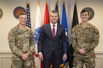 Hegseth welcomes top Army Rangers to Pentagon