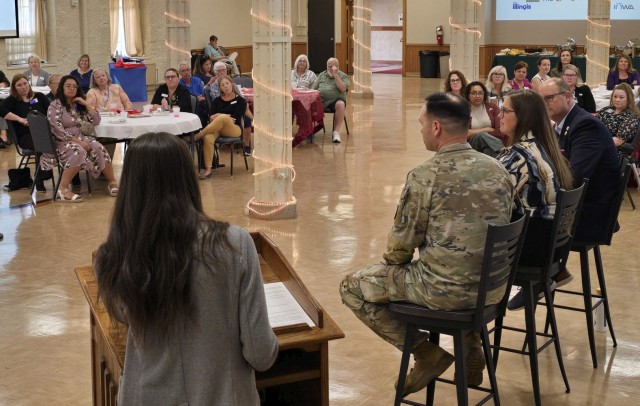 About 75 community leaders, tourism promoters and the public attended the Accelerate Visit Quad Cities event held Sept. 23 at Heritage Hall on Rock Island Arsenal, Ill.