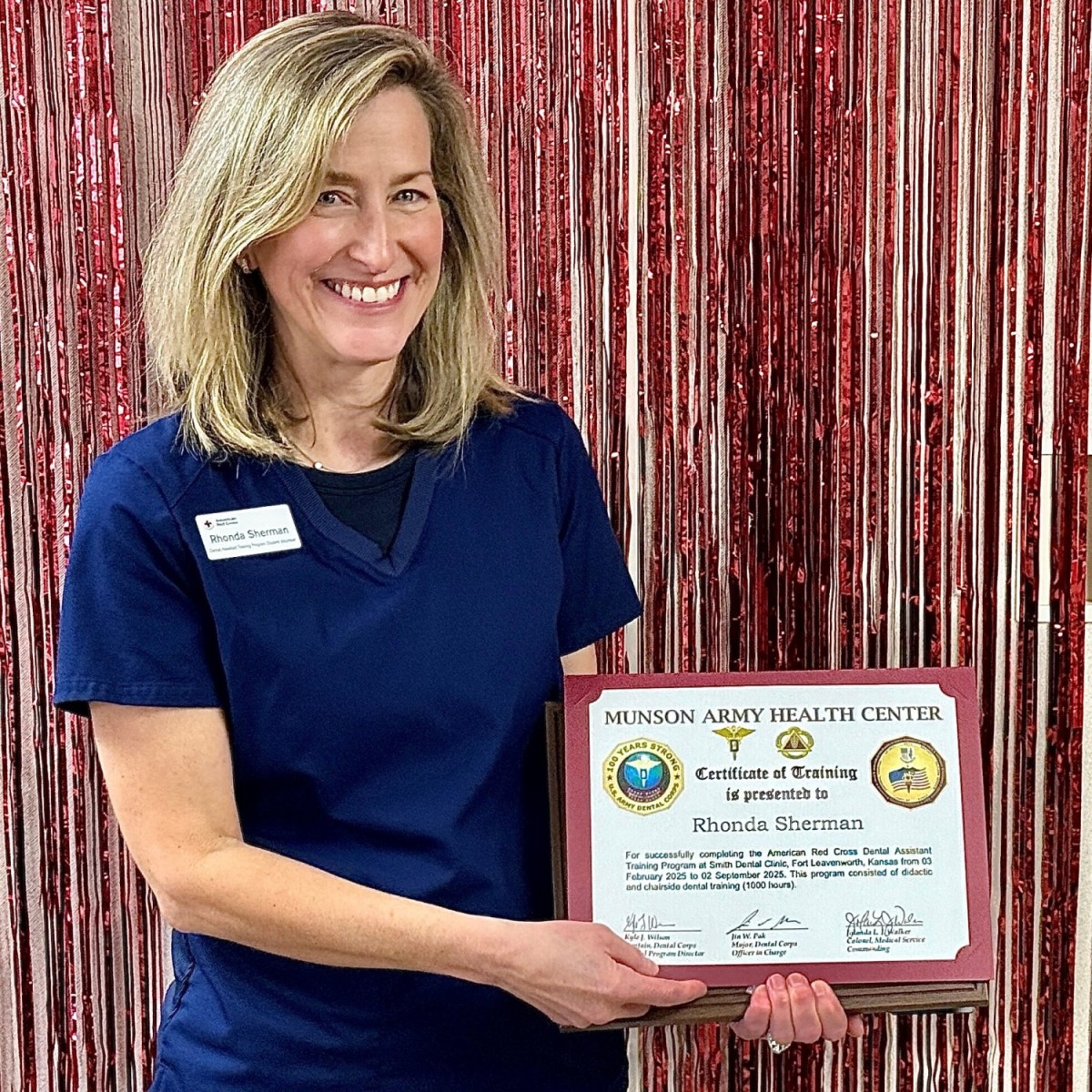 Red Cross Volunteer Completes Dental Assistant Training at Fort Leavenworth | Article
